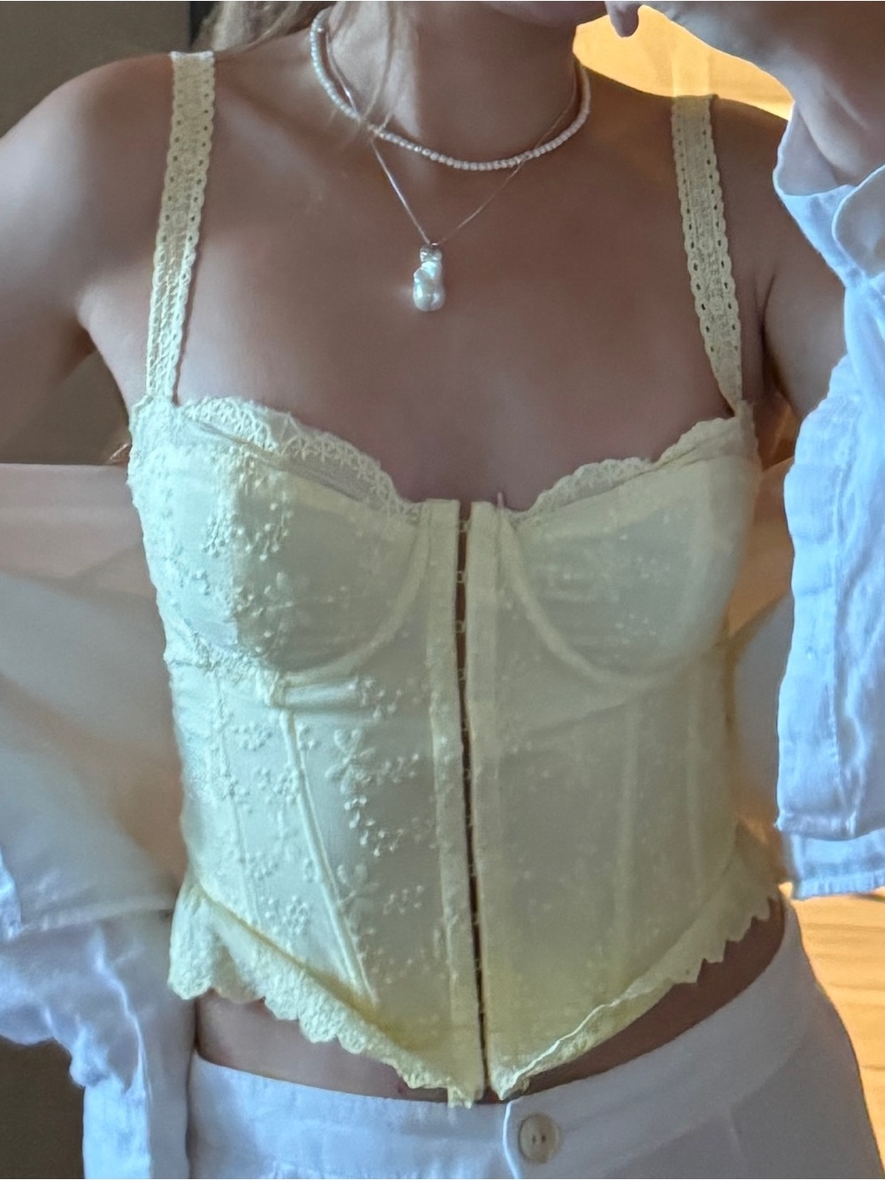 Windsor Yellow Lace Corset